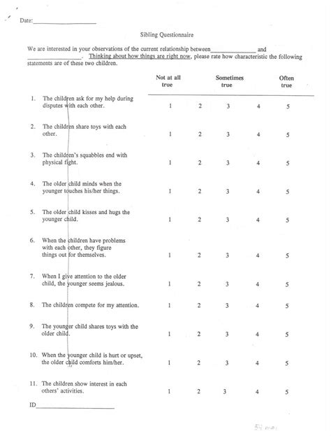 adult sibling relationship questionnaire.